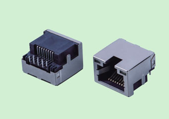 RJ45網(wǎng)絡插座TAB UP沉板4.2 DIP帶屏蔽殼帶燈廠家直銷