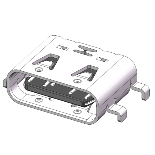 TYPE C 6P母座 10P沉板0.7/1.1/1.6四腳插板 L6.2/6.5/6.8長