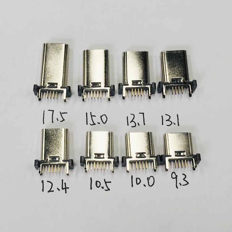 TYPE C 12P直插母座 16P立插9.3-10.0-10.5-12.4-13.1-13.7-15.0-17.5H長(zhǎng) 多種長(zhǎng)度可選