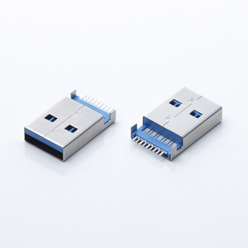 USB 3.0公頭 9P沉板2.6H兩腳插板 SMT無柱