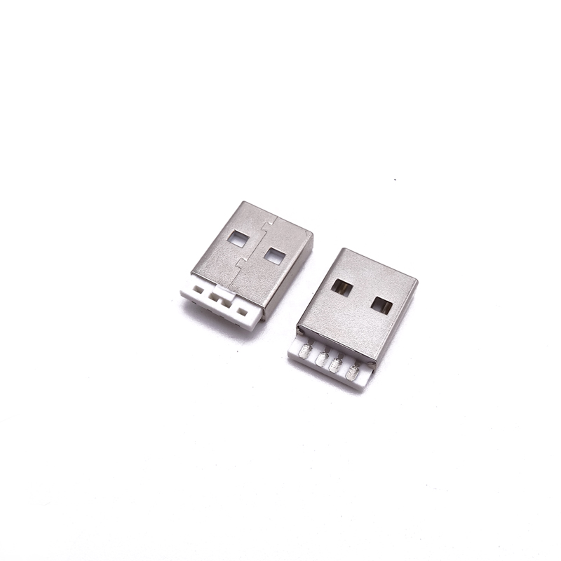 USB 2.0公頭 短體焊線式白膠 短體焊盤