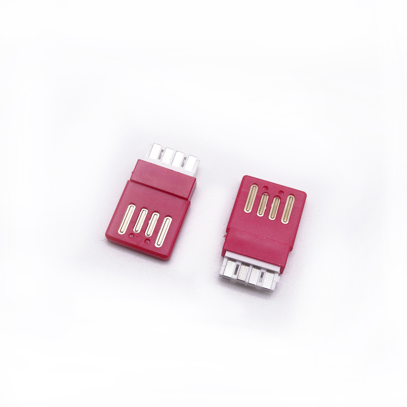 USB 2.0公頭 雙面插膠芯焊線式公頭 無外殼 數(shù)據(jù)線用