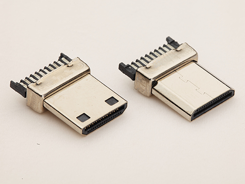 MICRO HDMI 19P公頭 MINI焊線式公頭 帶線夾