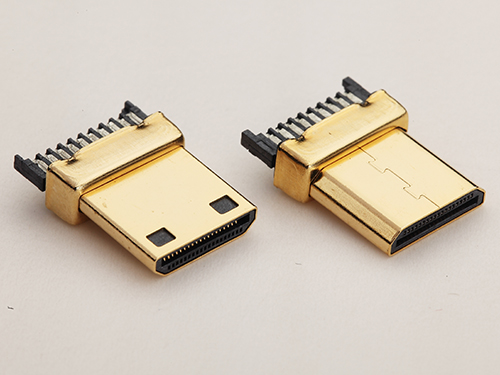 MICRO HDMI 19P公頭 MINI HDMI焊線式公頭 外殼鍍金