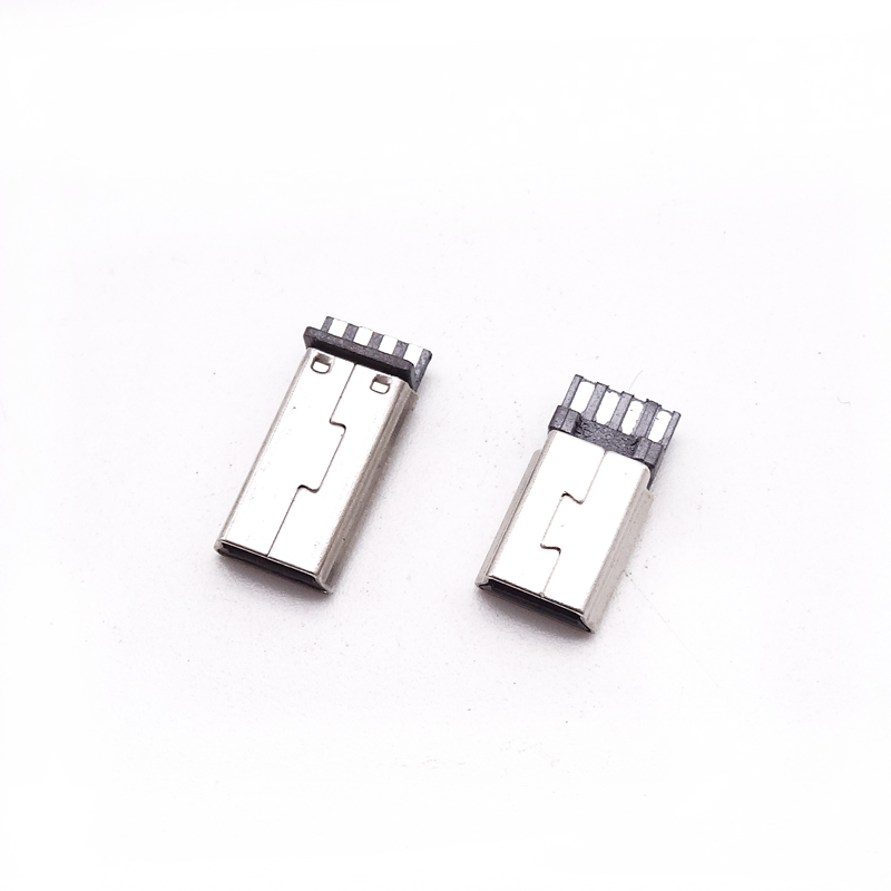 MINI USB 5P公頭 短體/長體 焊線式 前五后五/前五后四公頭