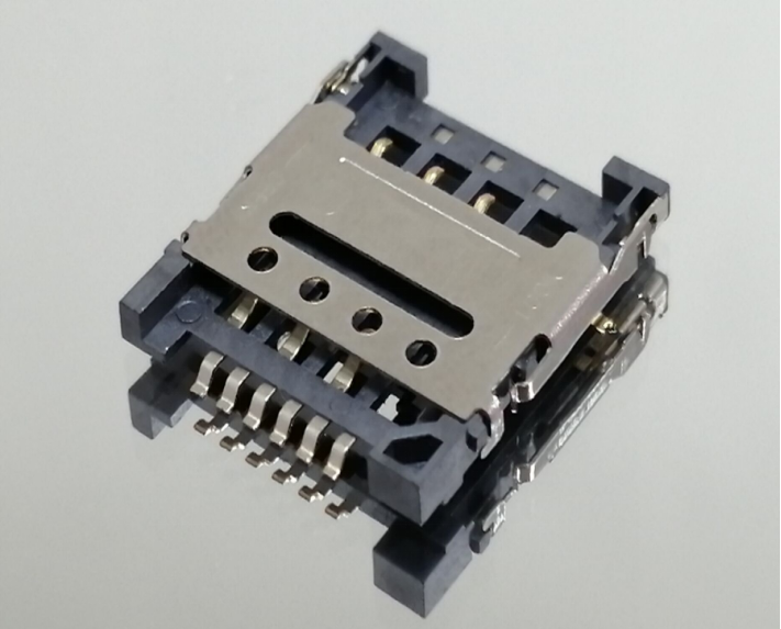 MICRO SIM卡座 CARD 掀蓋式 6PIN H=1.80 16.35+14. 90+1. 8