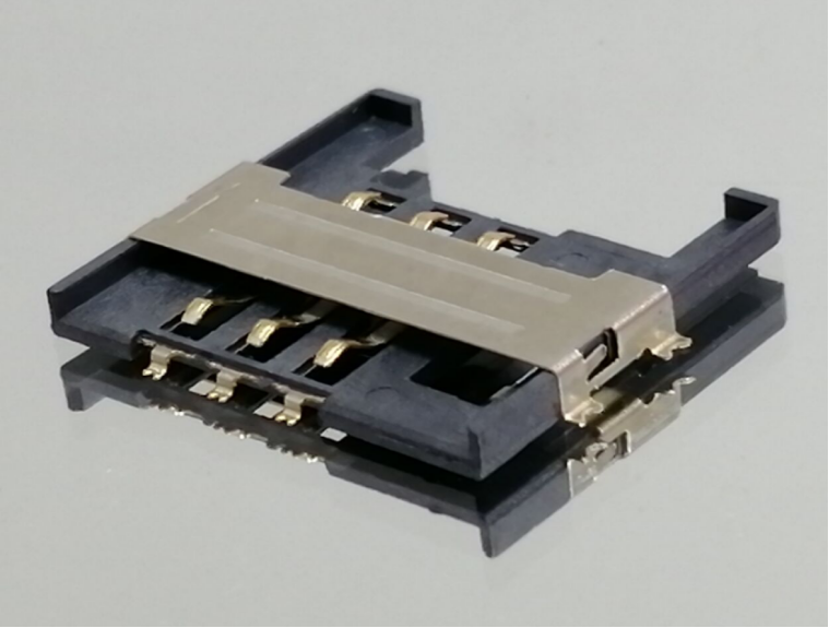 SIM卡座 6PIN 連橋有檔 H=1.90 15.3+16. 2+1. 9